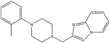 2-[[4-(2-methylphenyl)piperazin-1-yl]methyl]imidazo[1,2-a]pyridine Struktur