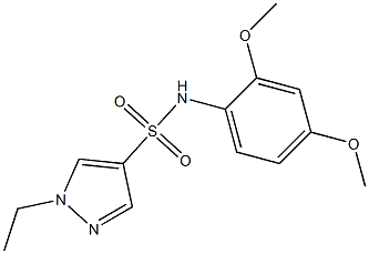N-(2,4-dimethoxyphenyl)-1-ethylpyrazole-4-sulfonamide Structure