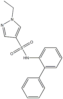 1-ethyl-N-(2-phenylphenyl)pyrazole-4-sulfonamide Structure