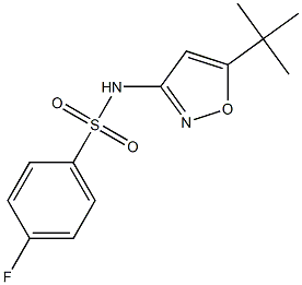 N-(5-tert-butyl-1,2-oxazol-3-yl)-4-fluorobenzenesulfonamide Struktur