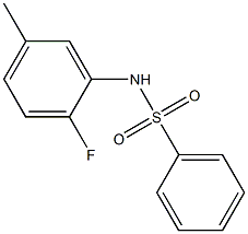 N-(2-fluoro-5-methylphenyl)benzenesulfonamide Struktur