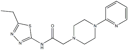 N-(5-ethyl-1,3,4-thiadiazol-2-yl)-2-(4-pyridin-2-ylpiperazin-1-yl)acetamide Structure