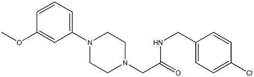 N-[(4-chlorophenyl)methyl]-2-[4-(3-methoxyphenyl)piperazin-1-yl]acetamide Structure