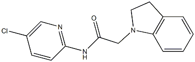 N-(5-chloropyridin-2-yl)-2-(2,3-dihydroindol-1-yl)acetamide,,结构式