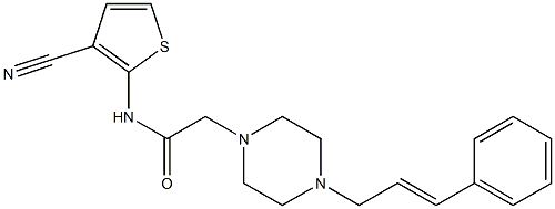  N-(3-cyanothiophen-2-yl)-2-[4-[(E)-3-phenylprop-2-enyl]piperazin-1-yl]acetamide