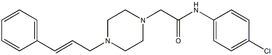 N-(4-chlorophenyl)-2-[4-[(E)-3-phenylprop-2-enyl]piperazin-1-yl]acetamide Struktur