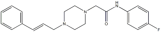 N-(4-fluorophenyl)-2-[4-[(E)-3-phenylprop-2-enyl]piperazin-1-yl]acetamide Structure