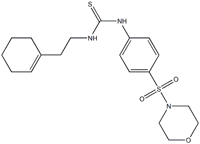 1-[2-(cyclohexen-1-yl)ethyl]-3-(4-morpholin-4-ylsulfonylphenyl)thiourea Struktur