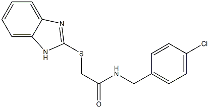 2-(1H-benzimidazol-2-ylsulfanyl)-N-[(4-chlorophenyl)methyl]acetamide Structure