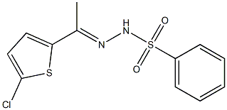 N-[(E)-1-(5-chlorothiophen-2-yl)ethylideneamino]benzenesulfonamide Structure