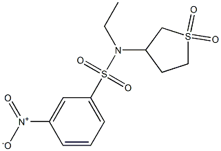 N-(1,1-dioxothiolan-3-yl)-N-ethyl-3-nitrobenzenesulfonamide Struktur