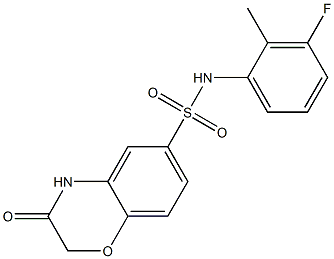 N-(3-fluoro-2-methylphenyl)-3-oxo-4H-1,4-benzoxazine-6-sulfonamide Struktur