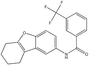 N-(6,7,8,9-tetrahydrodibenzofuran-2-yl)-3-(trifluoromethyl)benzamide 化学構造式