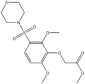 methyl 2-(2,6-dimethoxy-3-morpholin-4-ylsulfonylphenoxy)acetate Struktur