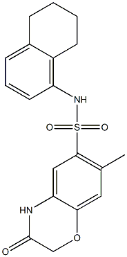 7-methyl-3-oxo-N-(5,6,7,8-tetrahydronaphthalen-1-yl)-4H-1,4-benzoxazine-6-sulfonamide