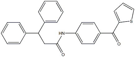 3,3-diphenyl-N-[4-(thiophene-2-carbonyl)phenyl]propanamide|