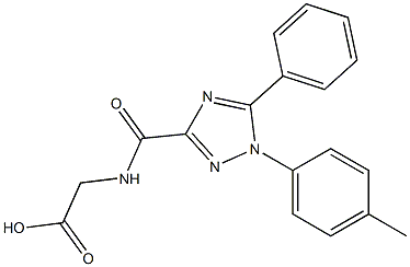 2-[[1-(4-methylphenyl)-5-phenyl-1,2,4-triazole-3-carbonyl]amino]acetic acid Structure