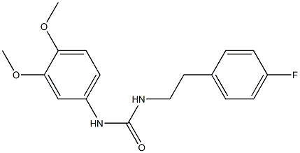 1-(3,4-dimethoxyphenyl)-3-[2-(4-fluorophenyl)ethyl]urea 化学構造式