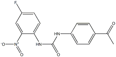1-(4-acetylphenyl)-3-(4-fluoro-2-nitrophenyl)urea Structure