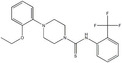 4-(2-ethoxyphenyl)-N-[2-(trifluoromethyl)phenyl]piperazine-1-carbothioamide Struktur