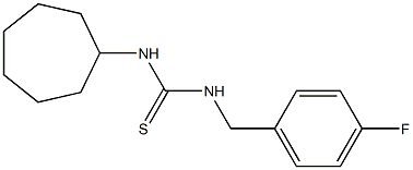 1-cycloheptyl-3-[(4-fluorophenyl)methyl]thiourea Structure