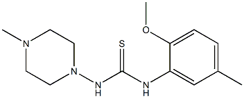 1-(2-methoxy-5-methylphenyl)-3-(4-methylpiperazin-1-yl)thiourea 化学構造式