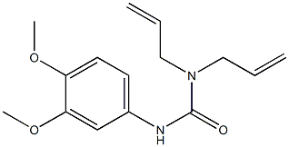 3-(3,4-dimethoxyphenyl)-1,1-bis(prop-2-enyl)urea Struktur