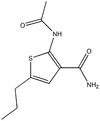 2-acetamido-5-propylthiophene-3-carboxamide Struktur