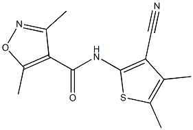 N-(3-cyano-4,5-dimethylthiophen-2-yl)-3,5-dimethyl-1,2-oxazole-4-carboxamide Structure