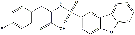 2-(dibenzofuran-2-ylsulfonylamino)-3-(4-fluorophenyl)propanoic acid Structure
