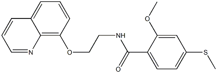 2-methoxy-4-methylsulfanyl-N-(2-quinolin-8-yloxyethyl)benzamide Structure