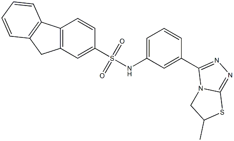 N-[3-(6-methyl-5,6-dihydro-[1,3]thiazolo[2,3-c][1,2,4]triazol-3-yl)phenyl]-9H-fluorene-2-sulfonamide Structure