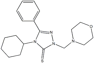 4-cyclohexyl-2-(morpholin-4-ylmethyl)-5-phenyl-1,2,4-triazole-3-thione,,结构式