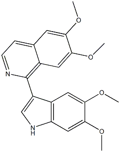 1-(5,6-dimethoxy-1H-indol-3-yl)-6,7-dimethoxyisoquinoline Structure