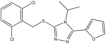 3-[(2,6-dichlorophenyl)methylsulfanyl]-5-(furan-2-yl)-4-propan-2-yl-1,2,4-triazole Structure