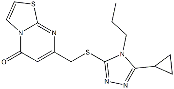 7-[(5-cyclopropyl-4-propyl-1,2,4-triazol-3-yl)sulfanylmethyl]-[1,3]thiazolo[3,2-a]pyrimidin-5-one Structure