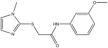 N-(3-methoxyphenyl)-2-(1-methylimidazol-2-yl)sulfanylacetamide Structure