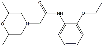 2-(2,6-dimethylmorpholin-4-yl)-N-(2-ethoxyphenyl)acetamide 结构式