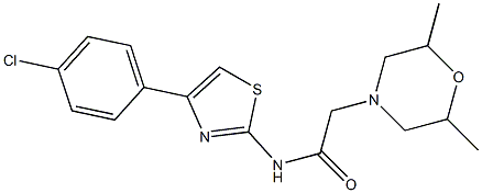 N-[4-(4-chlorophenyl)-1,3-thiazol-2-yl]-2-(2,6-dimethylmorpholin-4-yl)acetamide Structure