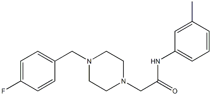 2-[4-[(4-fluorophenyl)methyl]piperazin-1-yl]-N-(3-methylphenyl)acetamide Structure