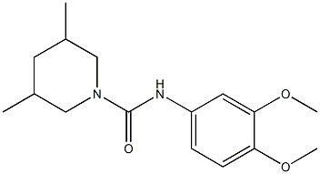 N-(3,4-dimethoxyphenyl)-3,5-dimethylpiperidine-1-carboxamide Structure
