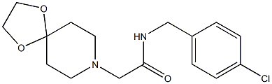 N-[(4-chlorophenyl)methyl]-2-(1,4-dioxa-8-azaspiro[4.5]decan-8-yl)acetamide Structure