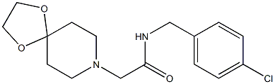 N-[(4-chlorophenyl)methyl]-2-(1,4-dioxa-8-azaspiro[4.5]decan-8-yl)acetamide Struktur