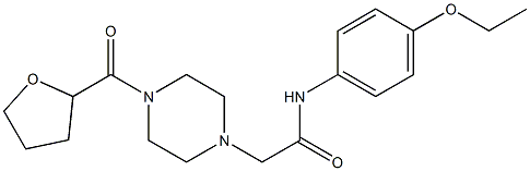 N-(4-ethoxyphenyl)-2-[4-(oxolane-2-carbonyl)piperazin-1-yl]acetamide Struktur