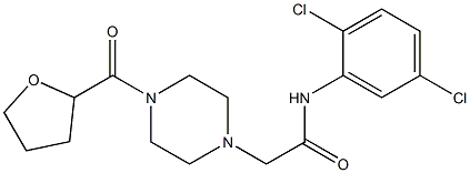 N-(2,5-dichlorophenyl)-2-[4-(oxolane-2-carbonyl)piperazin-1-yl]acetamide Structure