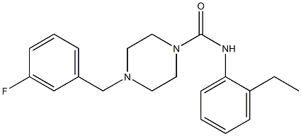 N-(2-ethylphenyl)-4-[(3-fluorophenyl)methyl]piperazine-1-carboxamide Structure