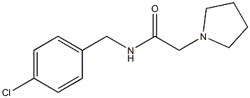 N-[(4-chlorophenyl)methyl]-2-pyrrolidin-1-ylacetamide Structure