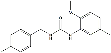 1-(2-methoxy-5-methylphenyl)-3-[(4-methylphenyl)methyl]urea Structure