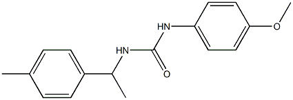 1-(4-methoxyphenyl)-3-[1-(4-methylphenyl)ethyl]urea 化学構造式