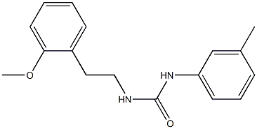 1-[2-(2-methoxyphenyl)ethyl]-3-(3-methylphenyl)urea,,结构式